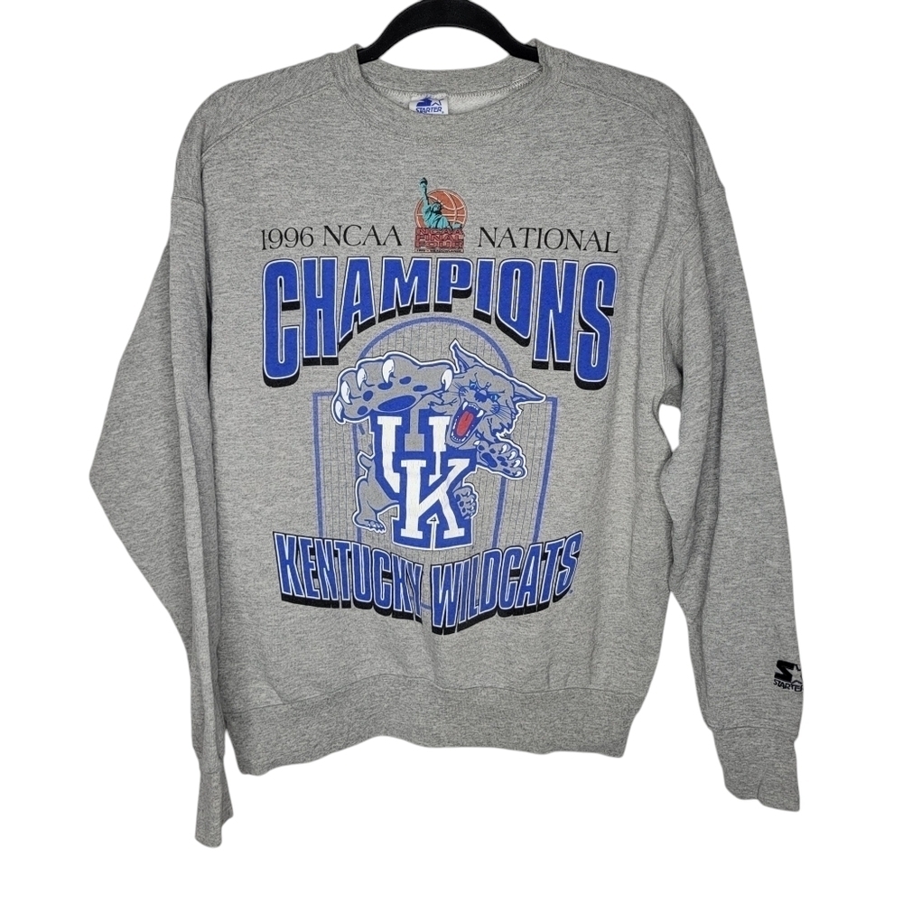 Vintage 90s STARTER University of Kentucky 1996 NCAA National Champions Crewneck - Picture 1 of 5